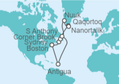 Itinerario del Crucero Canadá y Groenlandia  - Princess Cruises