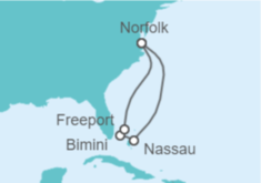 Itinerario del Crucero Bahamas - Carnival Cruise Line