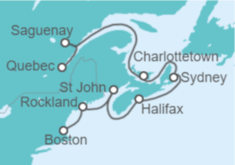 Itinerario del Crucero Canadá - Princess Cruises