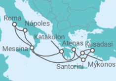 Itinerario del Crucero Mediterráneo e Islas Griegas - Carnival Cruise Line