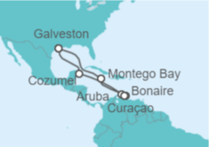 Itinerario del Crucero Jamaica, Aruba, Curaçao, México - Carnival Cruise Line