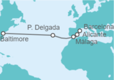 Itinerario del Crucero De Baltimore a Barcelona - Carnival Cruise Line