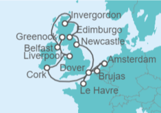 Itinerario del Crucero Islas Británicas  - Costa Cruceros