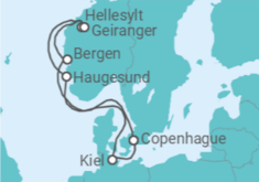 Itinerario del Crucero Tierra de los Vikingos  - Costa Cruceros