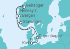 Itinerario del Crucero Tierra de los Vikingos  - Costa Cruceros