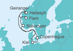 Itinerario del Crucero Noruega, Alemania - Costa Cruceros