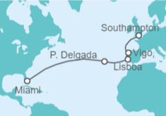 Itinerario del Crucero Transatlántico: España y Portugal  - NCL Norwegian Cruise Line