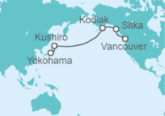 Itinerario del Crucero Vancouver - Noordam - Holland America Line