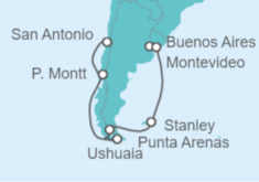 Itinerario del Crucero Desde Buenos Aires (Argentina) a San Antonio (Santiago de Chile) - Holland America Line