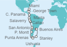 Itinerario del Crucero Desde Buenos Aires (Argentina) a Fort Lauderdale (Miami) - Holland America Line