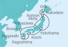 Itinerario del Crucero Japón, Corea Del Sur - Holland America Line