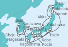 Itinerario del Crucero Japón, Corea Del Sur - Holland America Line