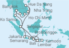 Itinerario del Crucero Singapur, Tailandia, Vietnam - Holland America Line