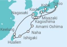 Itinerario del Crucero Japón, Taiwán - Holland America Line