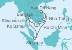 Itinerario del Crucero Tailandia, Vietnam - Holland America Line