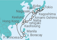 Itinerario del Crucero Filipinas, Japón, Taiwán - Holland America Line