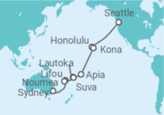 Itinerario del Crucero Estados Unidos (EE.UU.), Samoa, Fiji, Nueva Caledonia - Holland America Line