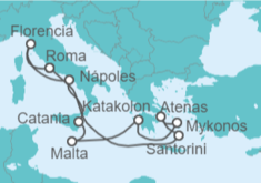 Itinerario del Crucero Grecia, Malta, Italia - NCL Norwegian Cruise Line