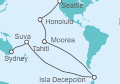 Itinerario del Crucero De Seattle a Sídney - Carnival Cruise Line