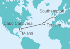 Itinerario del Crucero De Londres a Miami - Cunard