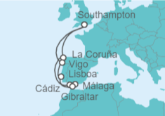 Itinerario del Crucero Aventura en la Costa Atlántica - Cunard