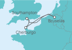 Itinerario del Crucero Bélgica y Francia - Cunard