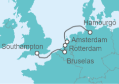 Itinerario del Crucero Ámsterdam, Rotterdam y Brujas - Cunard