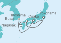 Itinerario del Crucero Sur de Japón - Cunard