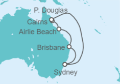 Itinerario del Crucero Australia Oriental - Cunard
