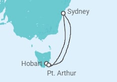 Itinerario del Crucero Sídney, Port Arthur y Hobart - Cunard