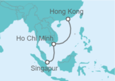 Itinerario del Crucero Singapur, Ho Chi Min y Hong Kong - Cunard