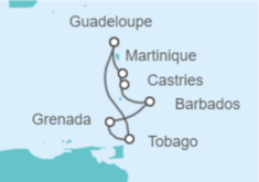 Itinerario del Crucero Caribe Oriental - Costa Cruceros