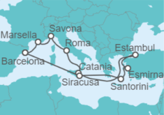 Itinerario del Crucero El viaje de las mil maravillas I - Costa Cruceros