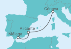 Itinerario del Crucero España - MSC Cruceros