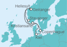 Itinerario del Crucero Fiordos Noruegos - Costa Cruceros