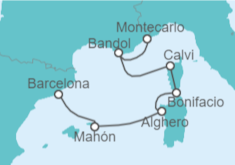 Itinerario del Crucero España, Francia, Mónaco - Hapag-Lloyd Cruises