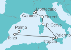 Itinerario del Crucero Francia, Italia, España - Hapag-Lloyd Cruises