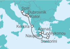 Itinerario del Crucero Croacia, Montenegro, Grecia - Hapag-Lloyd Cruises