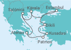 Itinerario del Crucero Islas Griegas y Turquía con estancia en Atenas - Celestyal Cruises