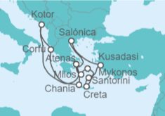Itinerario del Crucero Montenegro, Grecia, Turquía - Celestyal Cruises