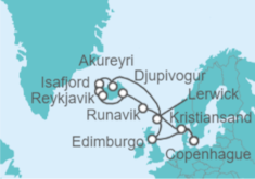 Itinerario del Crucero Islas del Norte - Holland America Line