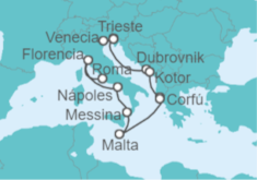 Itinerario del Crucero Desde Trieste (Italia) a Civitavecchia (Roma) - NCL Norwegian Cruise Line