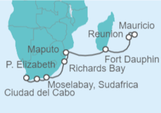 Itinerario del Crucero Desde Port Louis (Mauricio) a Ciudad del Cabo (Sudáfrica) - NCL Norwegian Cruise Line