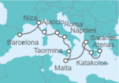 Itinerario del Crucero Malta, Italia, Francia - Holland America Line