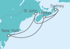 Itinerario del Crucero Canadá - Carnival Cruise Line