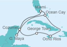 Itinerario del Crucero Jamaica, Islas Caimán, México, Estados Unidos (EE.UU.) - MSC Cruceros