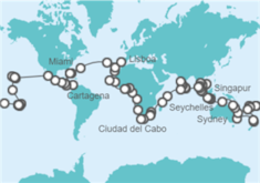 Itinerario del Crucero Vuelta al mundo 2026: Miami a Miami - Regent Seven Seas