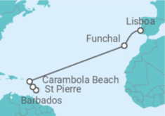 Itinerario del Crucero Desde Barbados a Lisboa - Seabourn