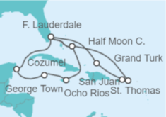 Itinerario del Crucero Caribe - Holland America Line