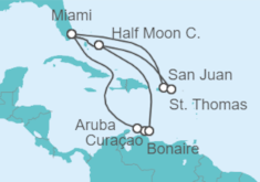 Itinerario del Crucero Caribe Oriental - Holland America Line